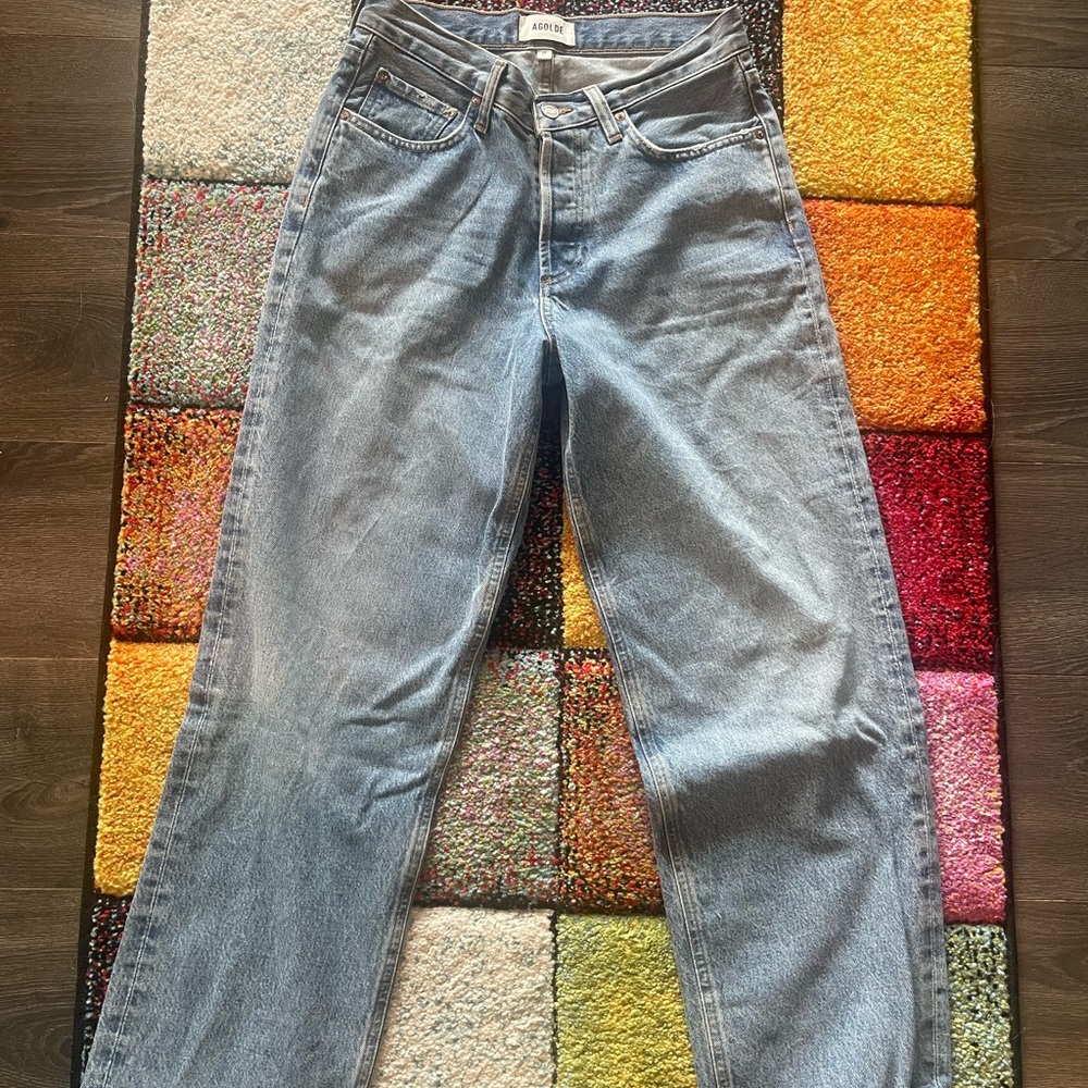 Agolde Women's Light Blue Straight Leg Jeans